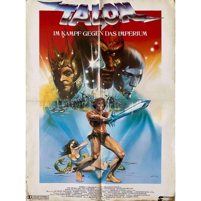 THE SWORD AND THE SORCERER Movie Poster- 23x33 in. - 1982 - Albert Pyun, Lee Horsley