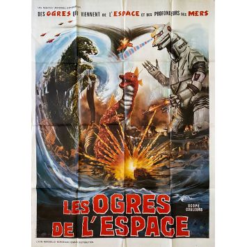 THE TERROR OF GODZILLA Movie Poster- 47x63 in. - 1975 - Ishiro Honda, Katsuhiko Sasaki