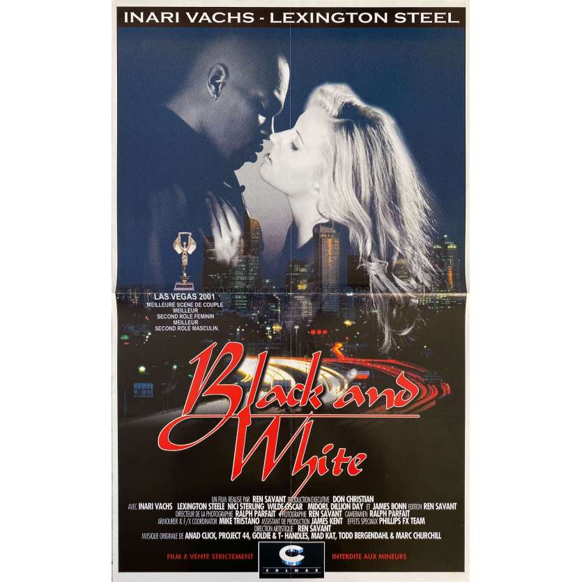 BLACK AND WHITE Adult Video Poster Colmax - 15x21 in. - 2002 - Ren Savant, Lexington Steel
