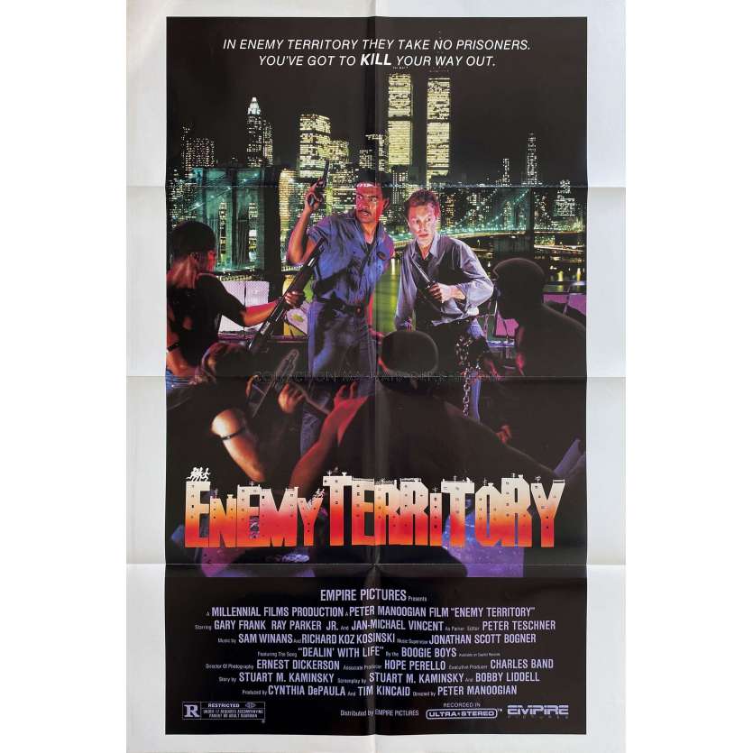 ENEMY TERRITORY Movie Poster- 27x41 in. - 1987 - Empire Pictures, Ray Parker Jr.