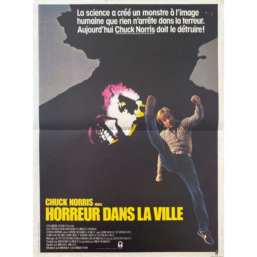 SILENT RAGE Movie Poster- 15x21 in. - 1982 - Michel Miller, Chuck Norris