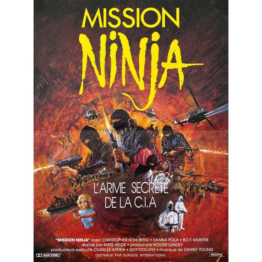 MISSION NINJA Affiche de film- 40x54 cm. - 1984 - Krzysztof Kolberger, Mats Helge Olsson