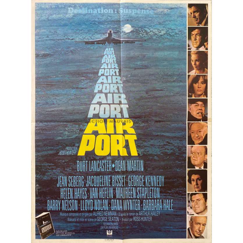 AIRPORT Movie Poster- 23x32 in. - 1970 - George Seaton, Burt Lancaster