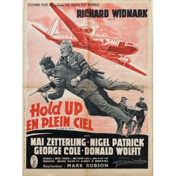 HOLD-UP EN PLEIN CIEL Affiche de film- 60x80 cm. - 1955 - Richard Widmark, Mark Robson