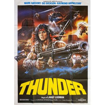 THUNDER Movie Poster- 39x55 in. - 1983 - Fabrizio De Angelis, Mark Gregory