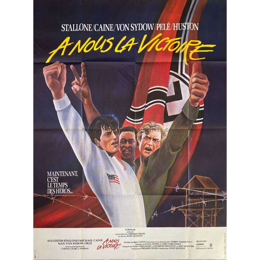 A NOUS LA VICTOIRE Affiche de film- 120x160 cm. - 1981 - Sylvester Stallone, Pelé, John Huston