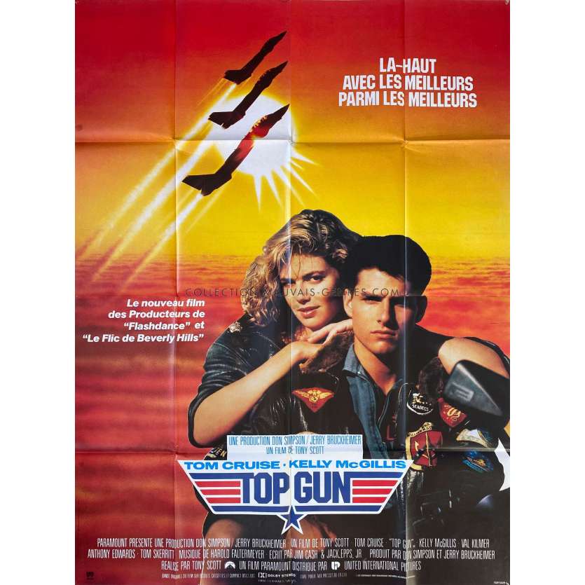 TOP GUN Affiche de film- 120x160 cm. - 1986/R1989 - Tom Cruise, Tony Scott