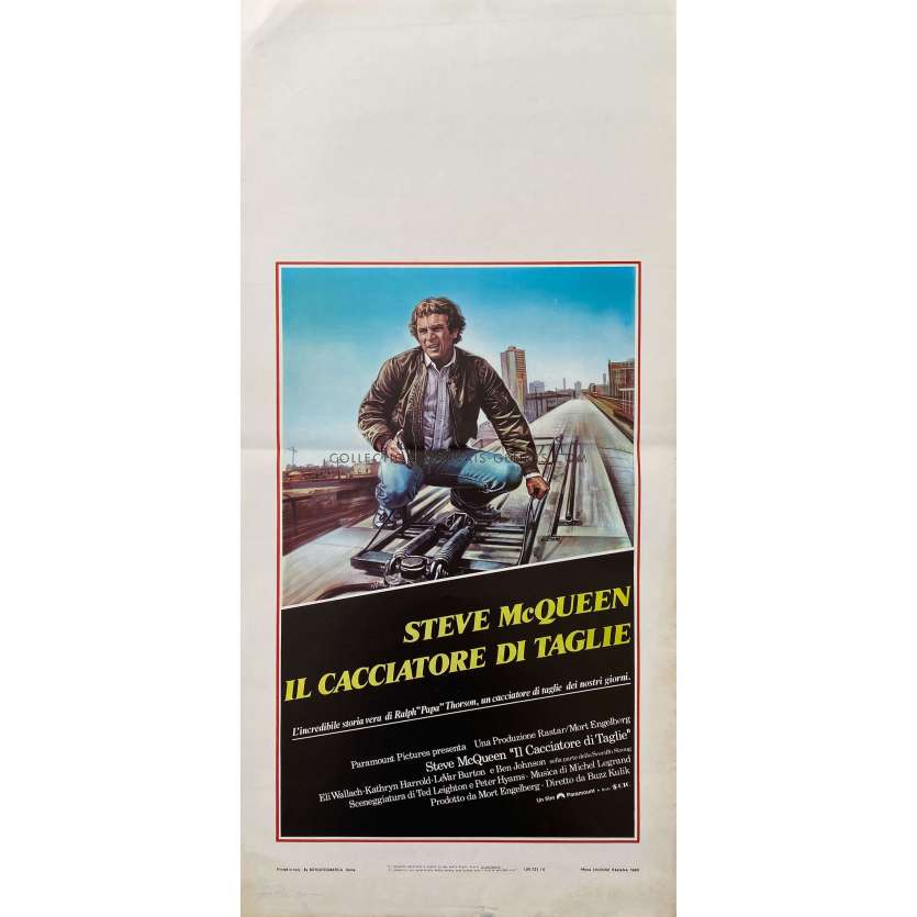 THE HUNTER Movie Poster- 13x28 in. - 1980 - Buzz Kulik, Steve McQueen