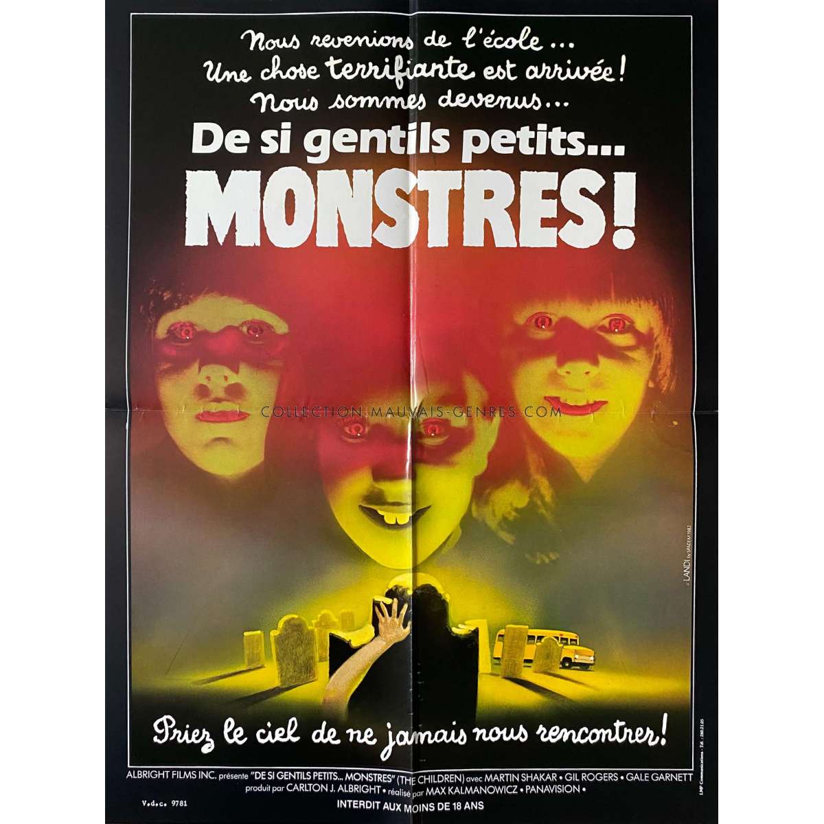 THE CHILDREN French Movie Poster 18x24 in. 1980