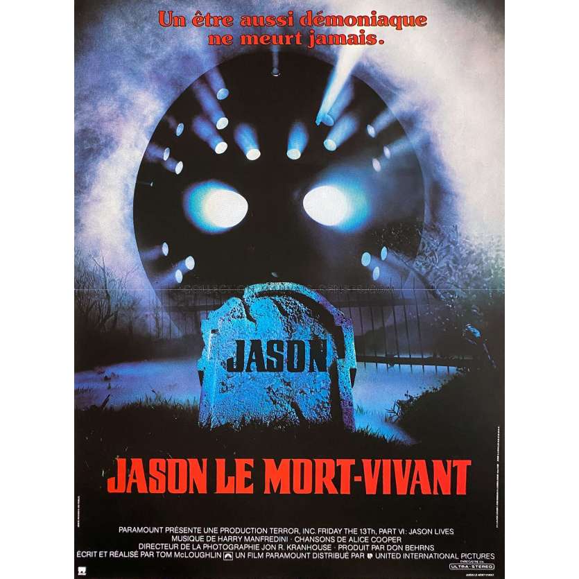 Friday THE 13TH PART VII JASON LIVES Movie Poster- 15x21 in. - 1986 - Tom McLoughlin, Tom Mathews