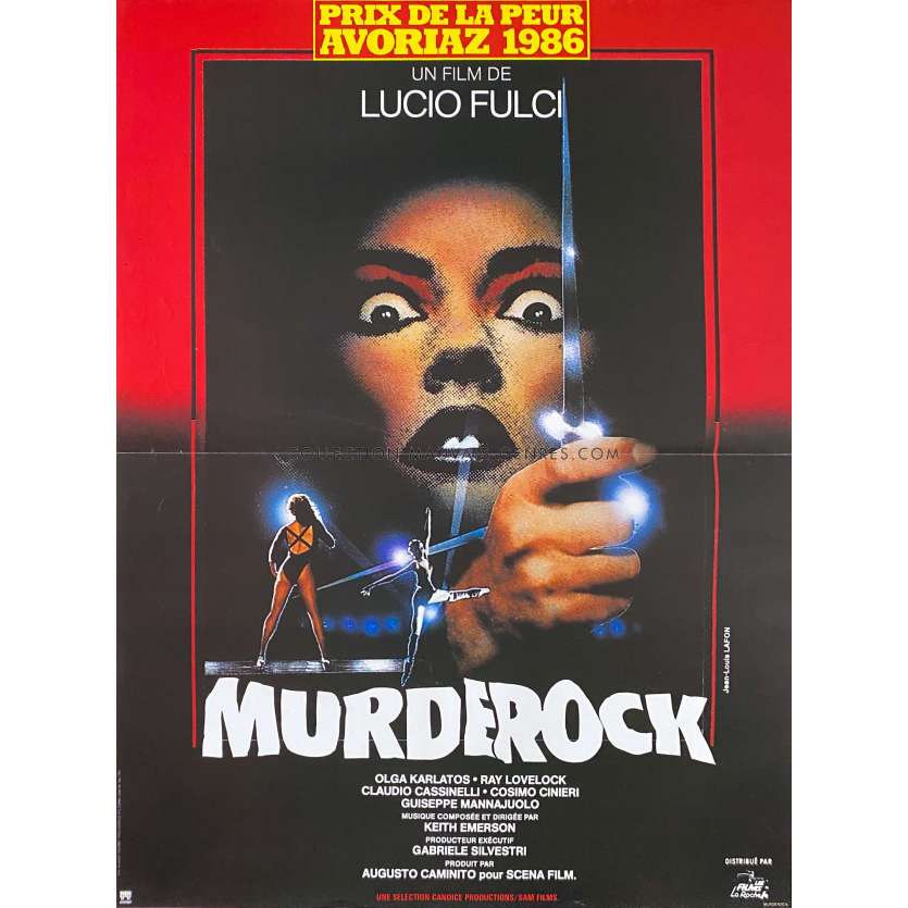 MURDEROCK Movie Poster- 15x21 in. - 1984 - Lucio Fulci, Ray Lovelock