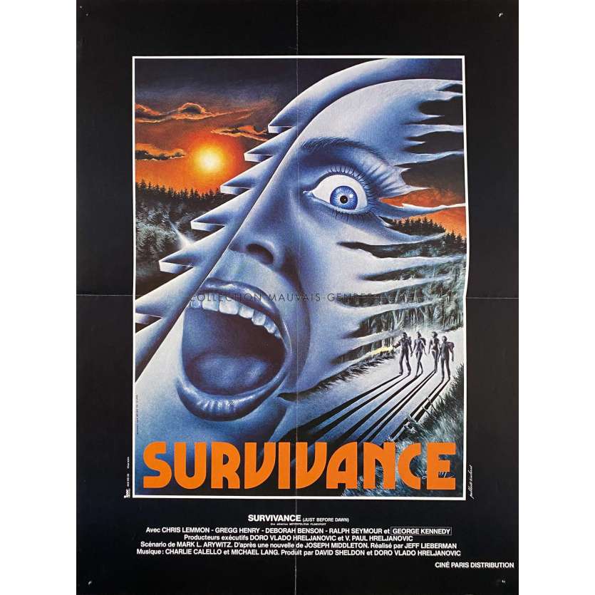 JUST BEFORE DAWN Movie Poster- 15x21 in. - 1981 - Jeff Lieberman, George Kennedy
