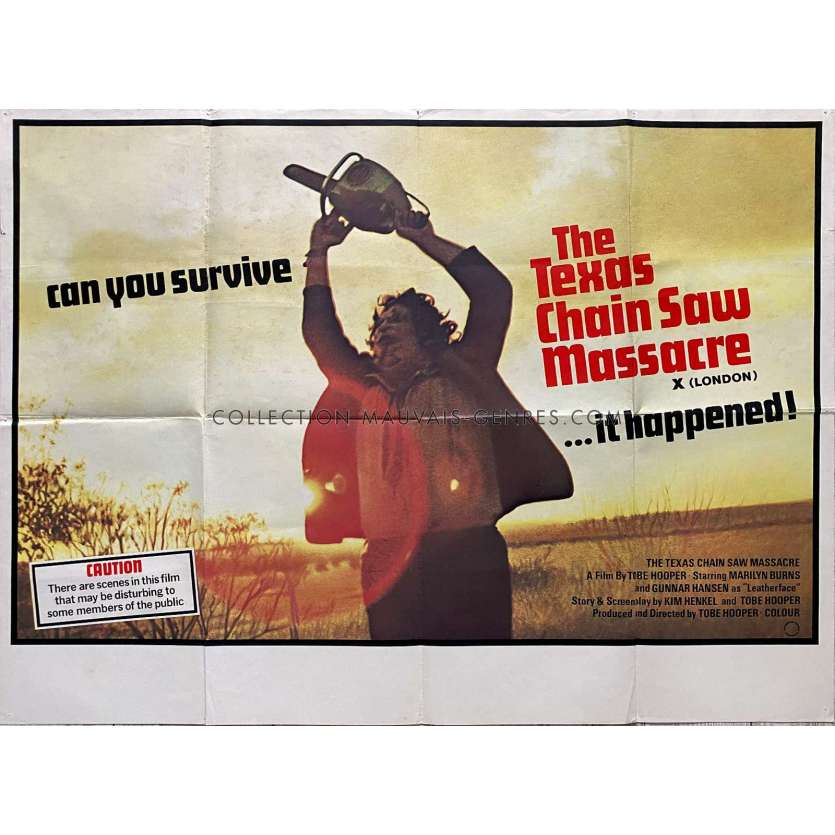 THE TEXAS CHAINSAW MASSACRE Movie Poster X Style (London) - 30x40 in. - 1974 - Tobe Hooper, Marilyn Burns
