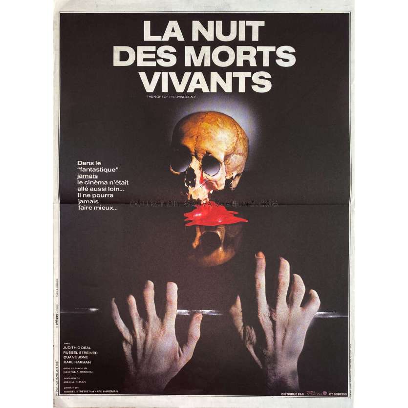 LA NUIT DES MORTS VIVANTS Affiche de film- 40x54 cm. - 1968/R1980 - Duane Jones, George A. Romero