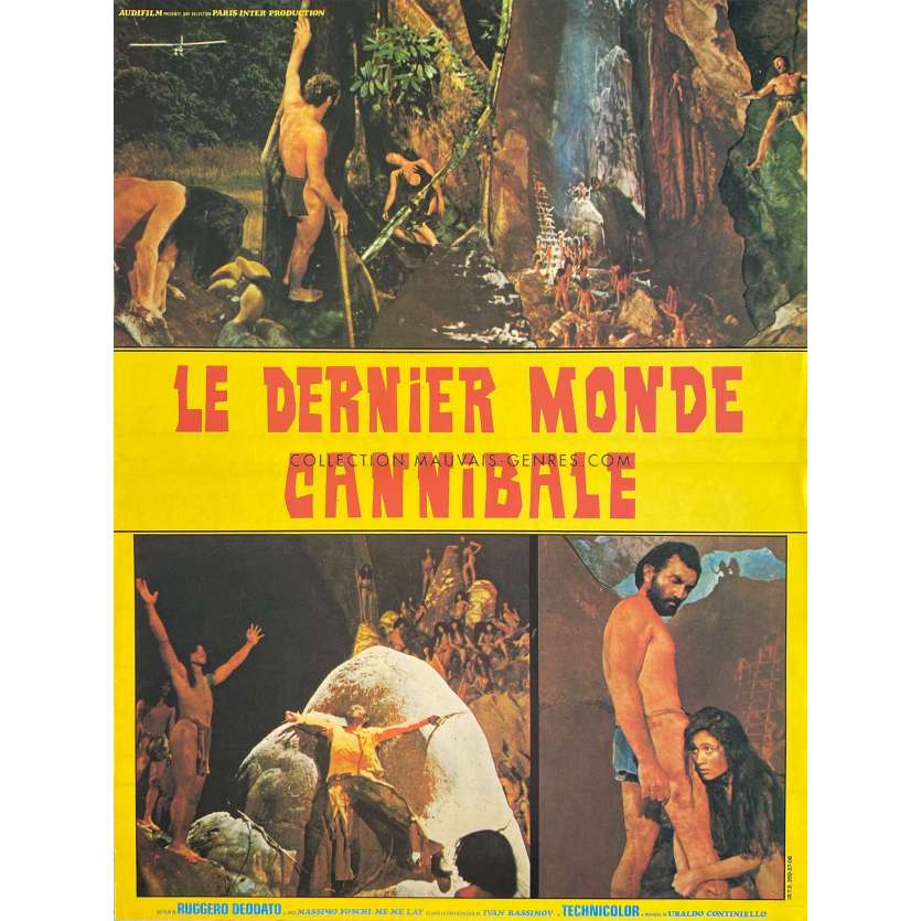 LE DERNIER MONDE CANNIBALE Affiche de film- 40x54 cm. - 1977 - Massimo Foschi, Ruggero Deodato