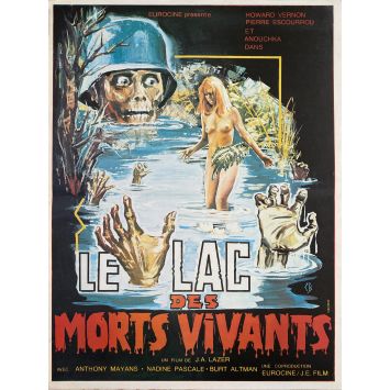 ZOMBIE LAKE Movie Poster- 15x21 in. - 1981 - Jean Rollin, Howard vernon