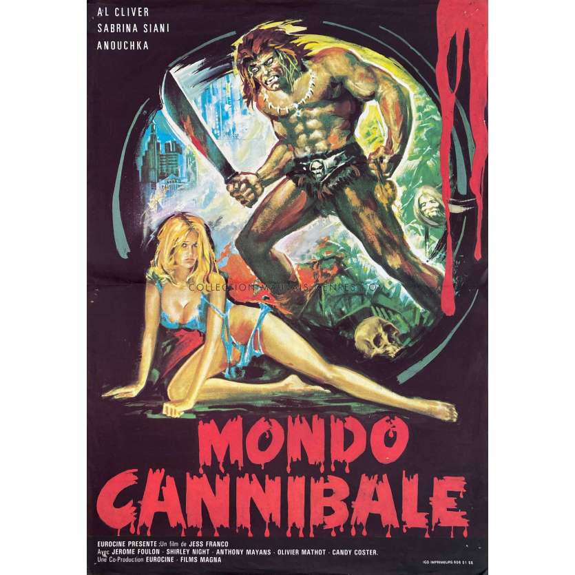 WHITE CANNIBAL QUEEN Movie Poster- 15x21 in. - 1980 - Jesús Franco, Al Cliver
