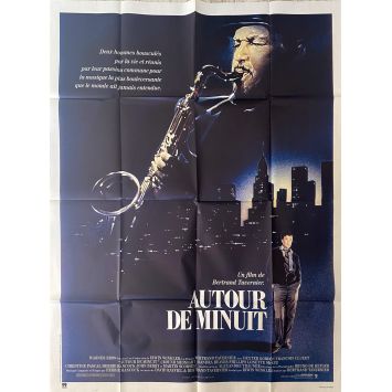 ROUND MIDNIGHT Movie Poster- 47x63 in. - 1986 - Bertrand Tavernier , Dexter Gordon