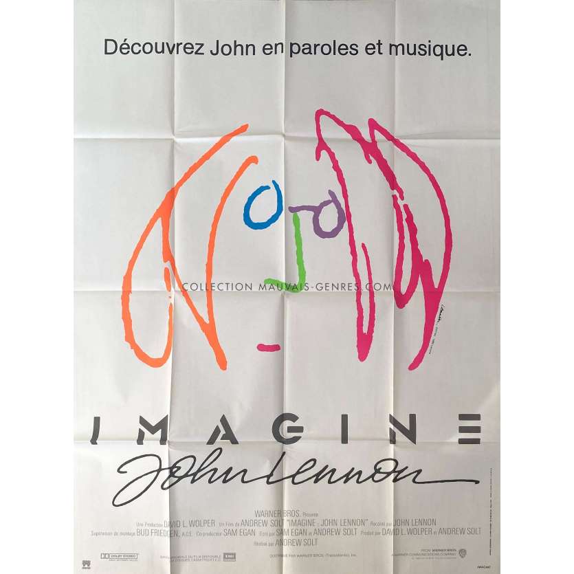 IMAGINE JOHN LENNON Affiche de film- 120x160 cm. - 1988 - Paul McCartney, Andrew Solt