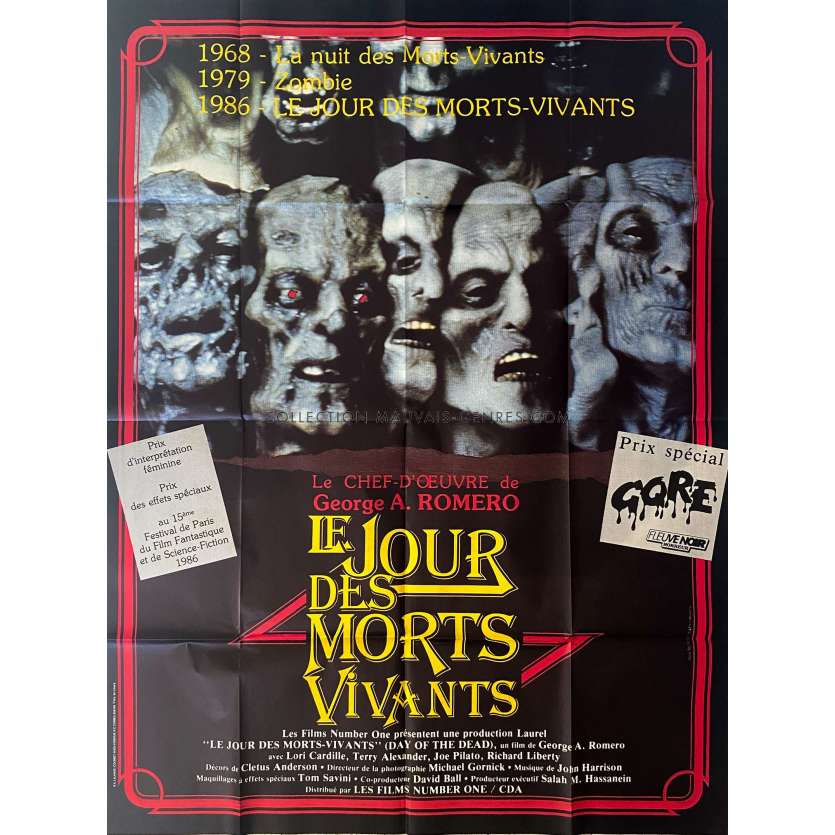 LE JOUR DES MORTS VIVANTS Affiche de film- 120x160 cm. - 1985 - Lori Cardille, George A. Romero