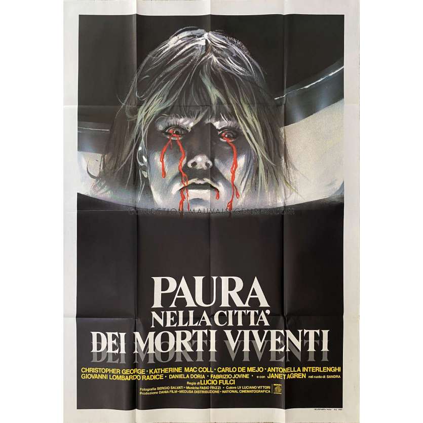 FRAYEURS Affiche de film- 100x140 cm. - 1980 - Catriona MacColl, Lucio Fulci