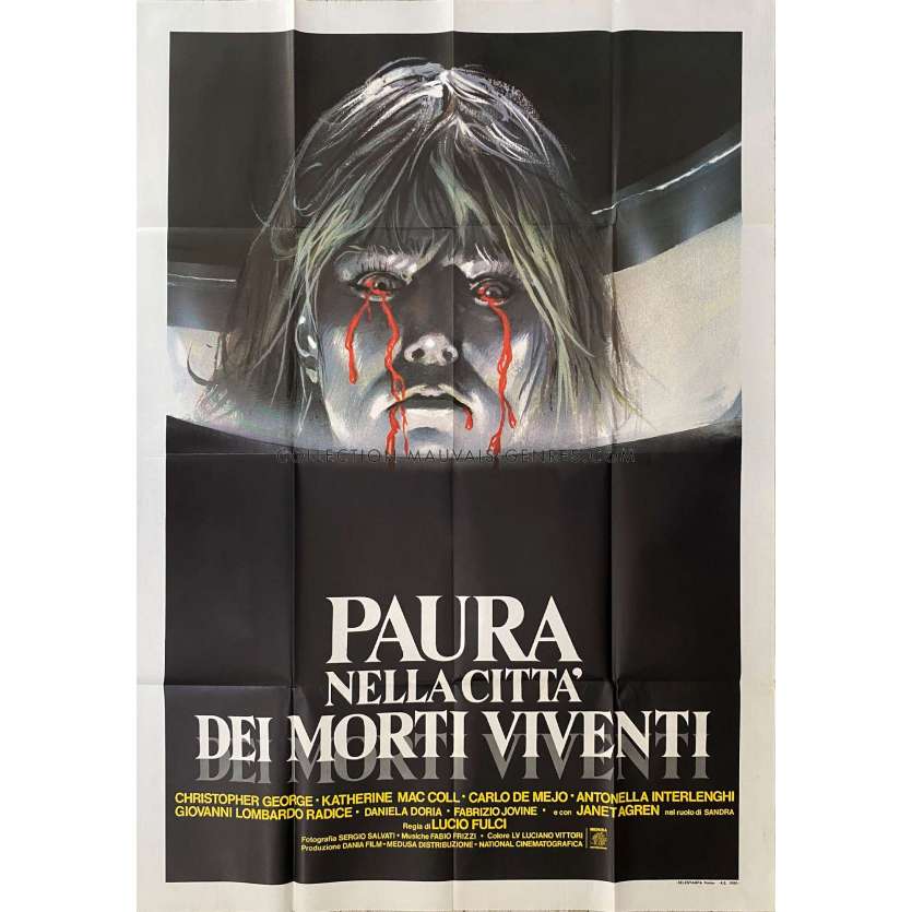 THE CITY OF THE LIVING DEAD / GATES OF HELL Movie Poster- 39x55 in. - 1980 - Lucio Fulci, Catriona MacColl