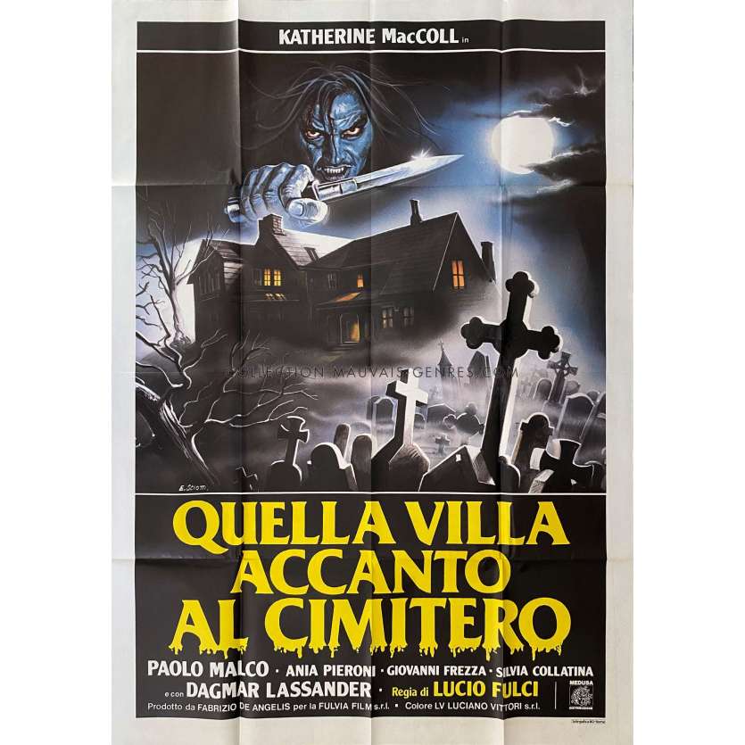 LA MAISON PRES DU CIMETIERE Affiche de film- 100x140 cm. - 1981 - Catriona McColl, Lucio Fulci