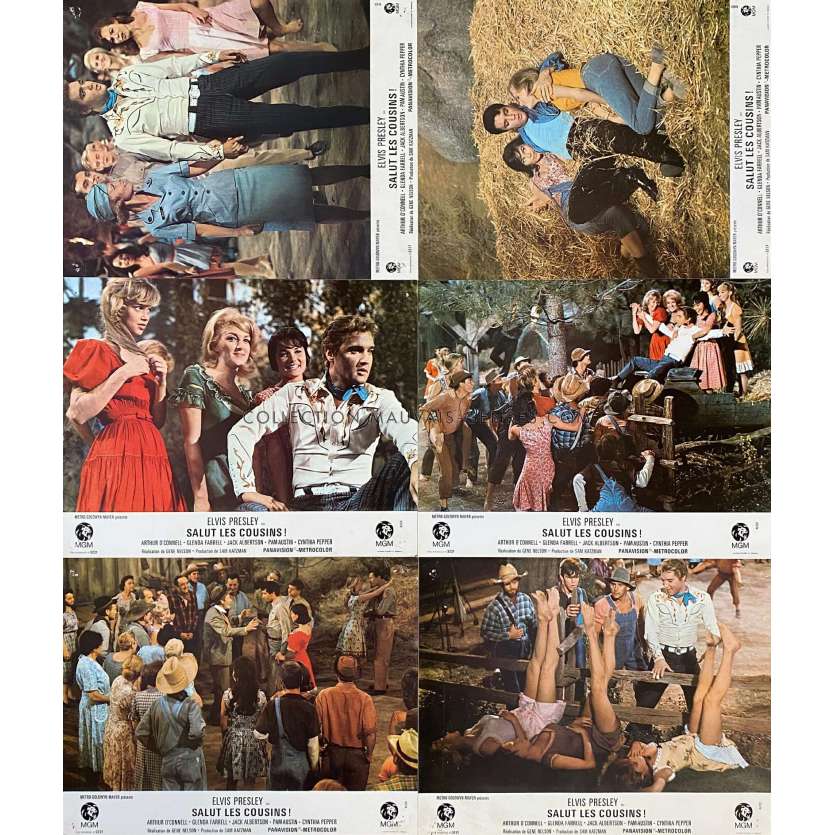 KISSIN COUSINS Lobby Cards Set B. - x6 - 9x12 in. - 1964 - Gene Nelson, Elvis Presley