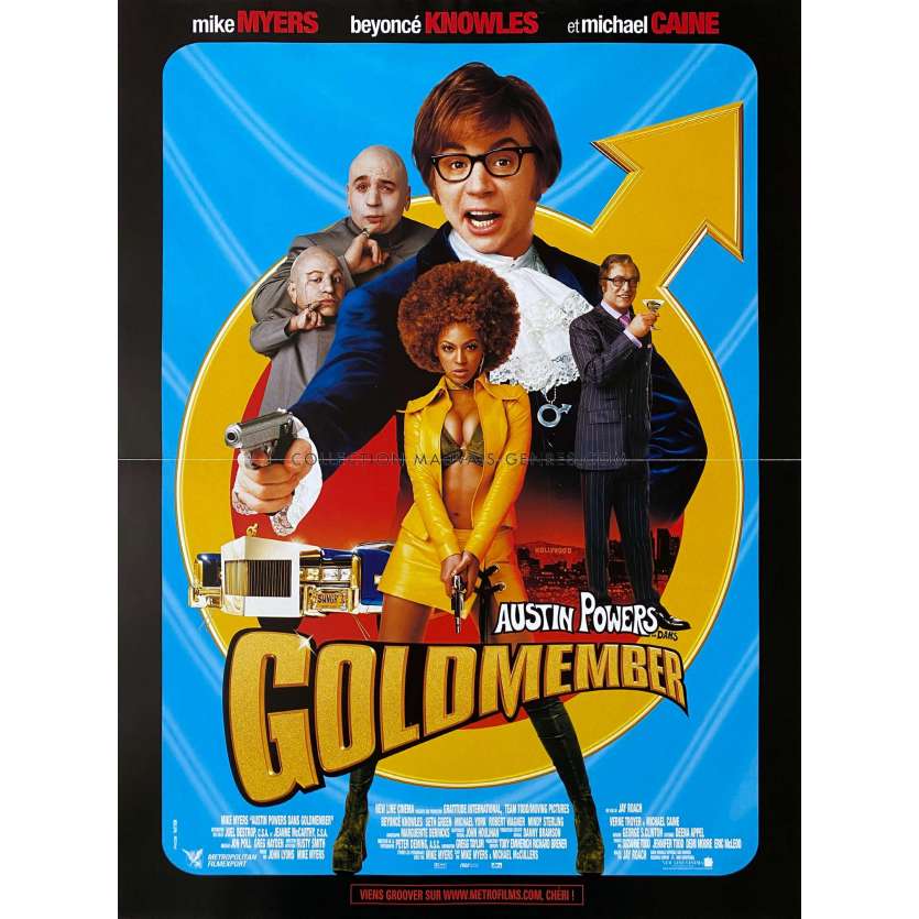 AUSTIN POWERS 3 GOLDMEMBER Affiche de cinéma- 40x54 cm. - 2002 - Mike Myers, Beyoncé, Jay Roach