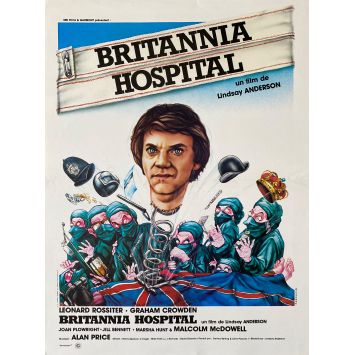 BRITANNIA HOSPITAL Affiche de cinéma- 40x54 cm. - 1982 - Malcolm McDowell, Lindsay Anderson