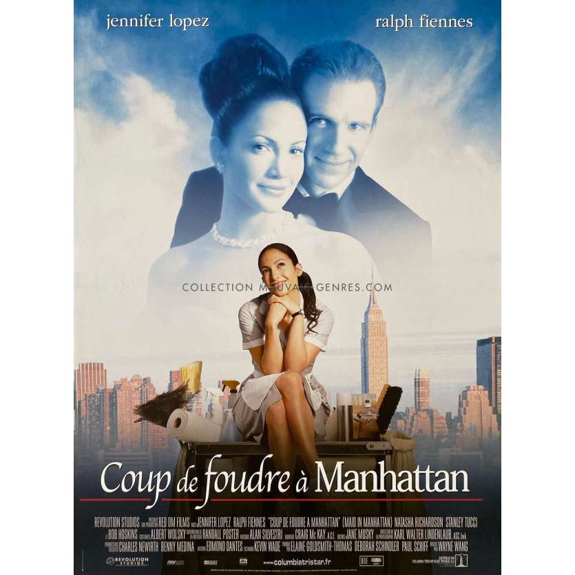 COUP DE FOUDRE A MANHATTAN Affiche de cinéma- 40x54 cm. - 2002 - Jennifer Lopez, Wayne Wang