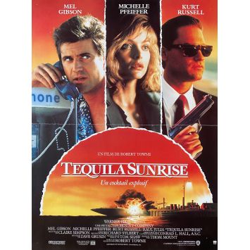 TEQUILA SUNRISE Affiche de cinéma- 40x54 cm. - 1988 - Mel Gibson, Michelle Pfeiffer, Robert Towne