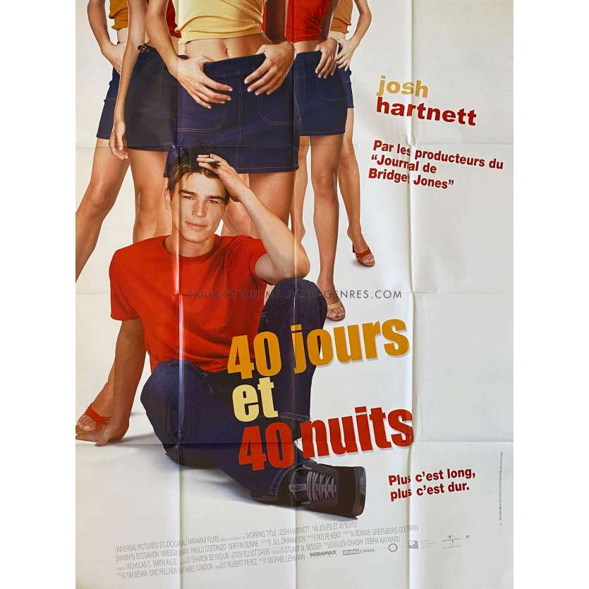 40 JOURS ET 40 NUITS Affiche de cinéma- 120x160 cm. - 2002 - Josh Hartnett, Michael Lehmann