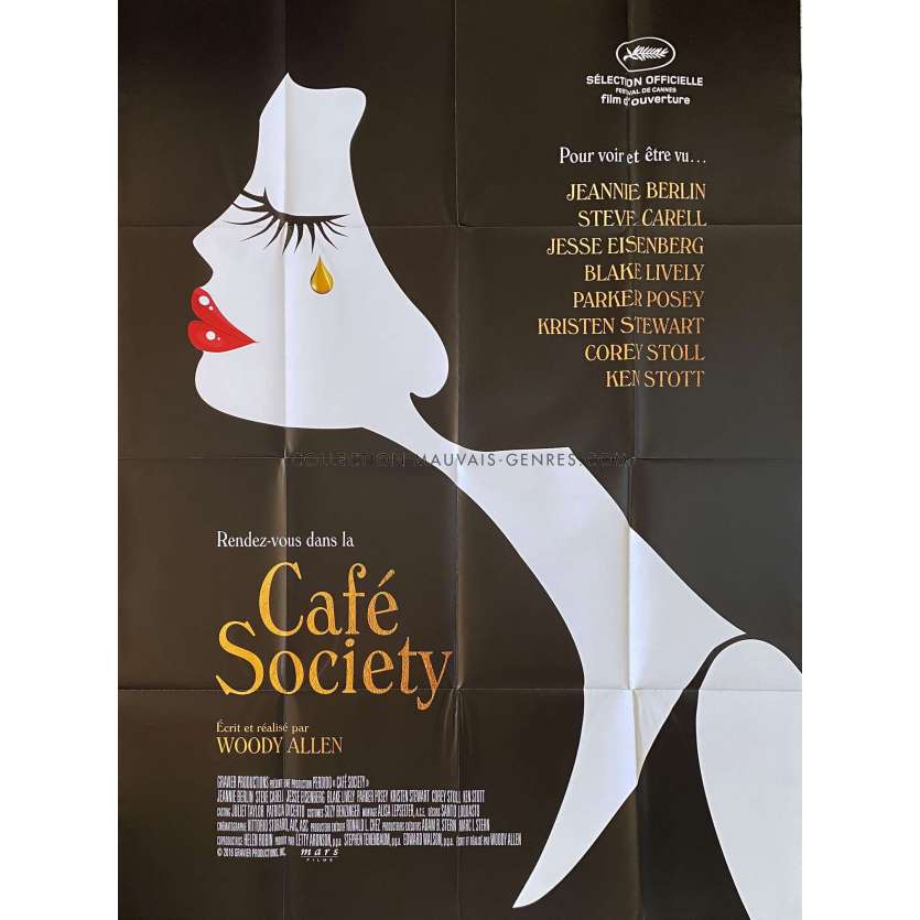 CAFE SOCIETY Affiche de cinéma- 120x160 cm. - 2016 - Jesse Eisenberg, Woody Allen