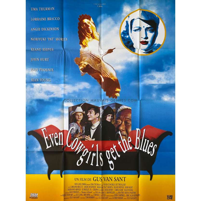 EVEN COWGIRLS HAVE THE BLUES Movie Poster- 47x63 in. - 1993 - Uma Thurman, Angie Dickinson