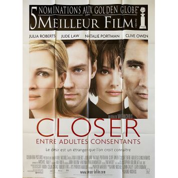 CLOSER Movie Poster- 47x63 in. - 2004 - Mike Nichols, Natalie Portman, Julia Roberts