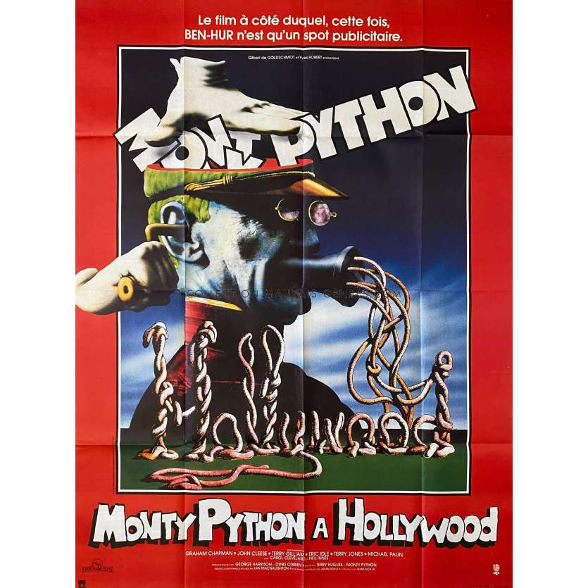 MONTY PYTHON A HOLLYWOOD Affiche de cinéma- 120x160 cm. - 1982 - John Cleese, Michael Palin, Terry Hughes