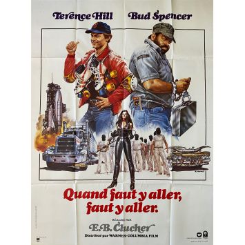 QUAND FAUT Y ALLER Affiche de cinéma- 120x160 cm. - 1983 - Terence Hill, Bud Spencer, Enzo Barboni