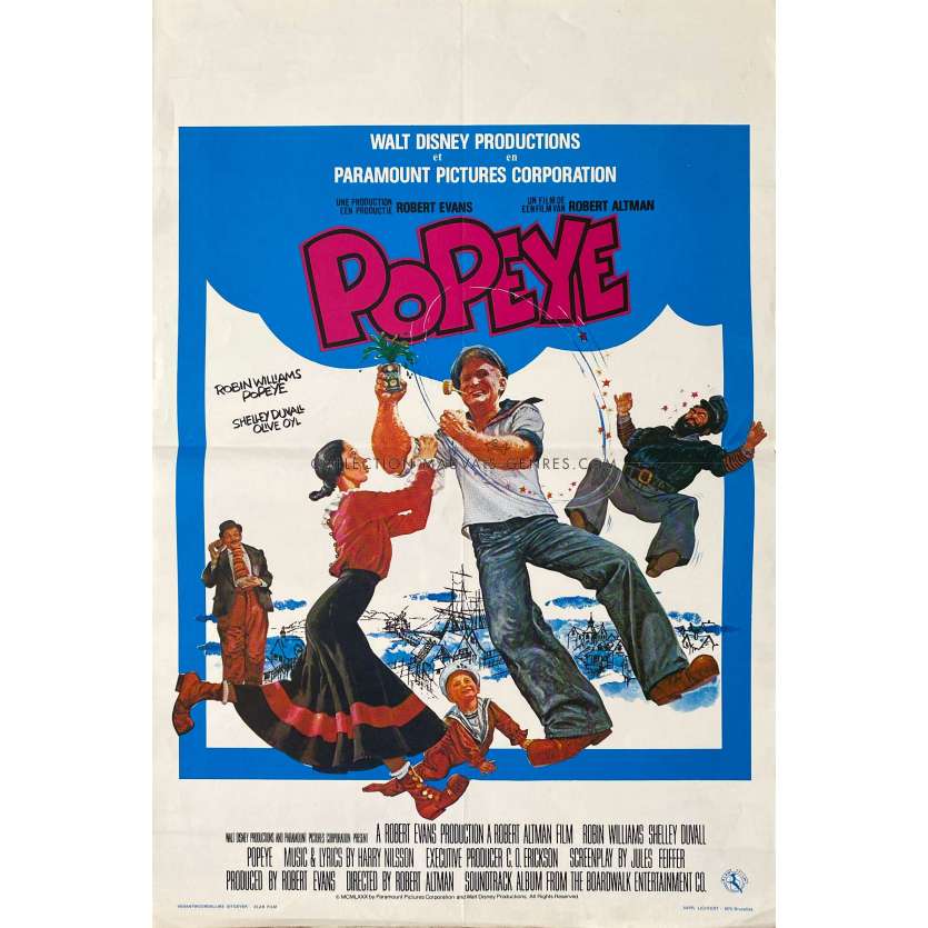 POPEYE Affiche de cinéma- 35x55 cm. - 1980 - Shelley Duvall, Robert Altman