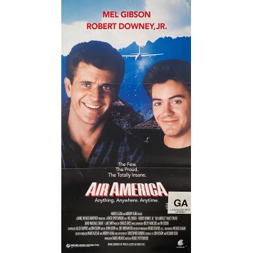 AIR AMERICA Movie Poster- 13x30 in. - 1990 - Roger Spottiswoode, Mel Gibson, Robert Downey Jr.