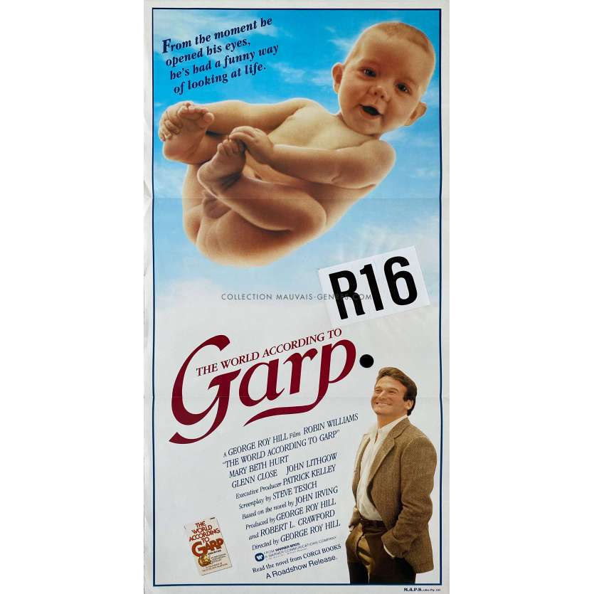 LE MONDE SELON GARP Affiche de cinéma- 33x78 cm. - 1982 - Robin Williams, George Roy Hill