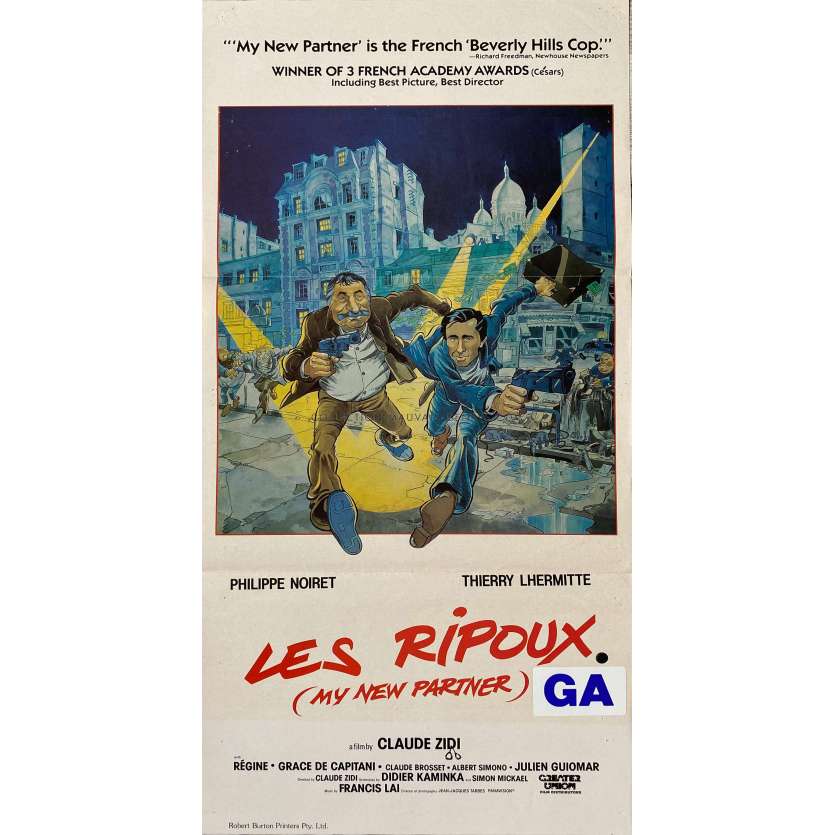 LES RIPOUX Affiche de cinéma- 33x78 cm. - 1984 - Philippe Noiret, Claude Zidi