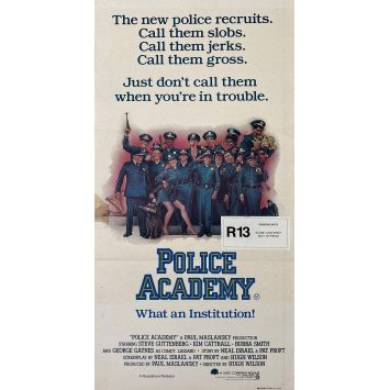 POLICE ACADEMY Affiche de cinéma- 33x78 cm. - 1984 - Steve Guttenberg, Hugh Wilson