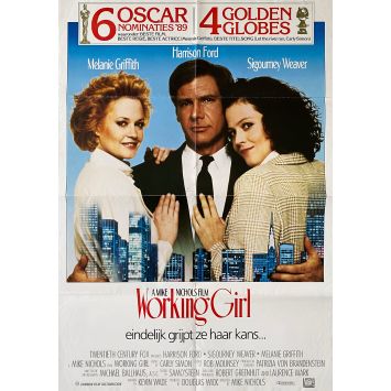 WORKING GIRL Movie Poster- 27x38 in. - 1984 - Mike Nichols, Harrison Ford