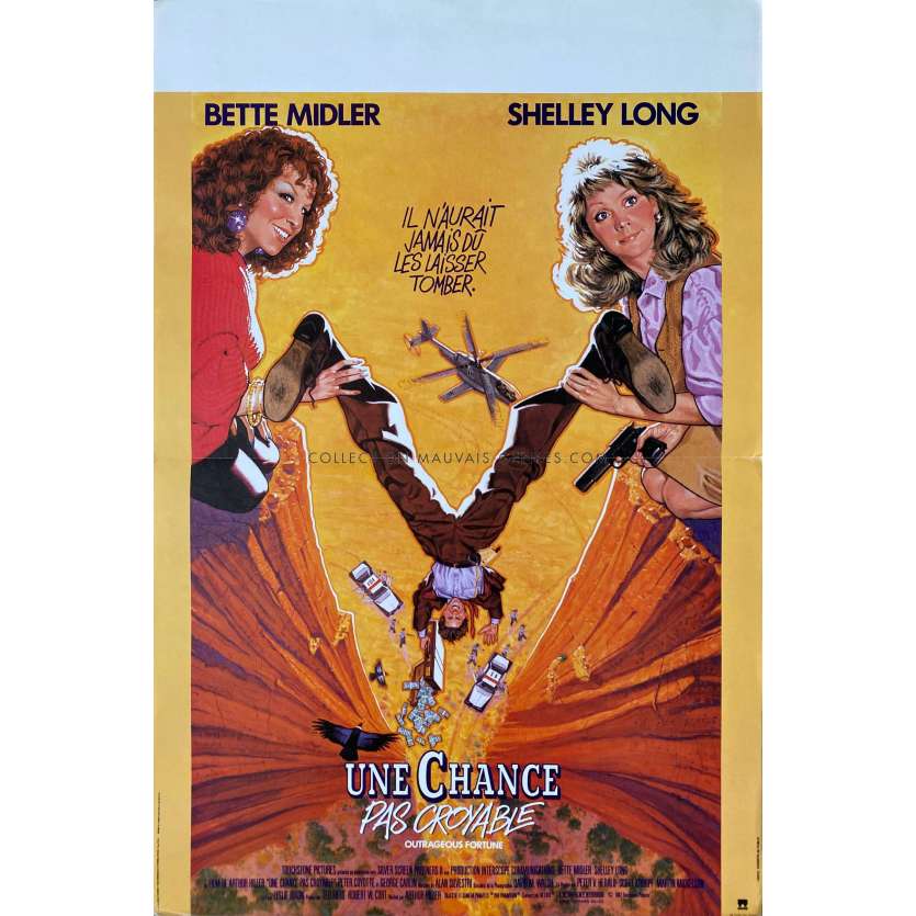 OUTRAGEOUS FORTUNE Movie Poster- 15x21 in. - 1987 - Arthur Hiller, Bette Midler