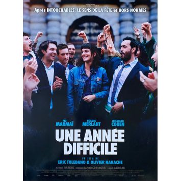 UNE ANNEE DIFFICILE Affiche de cinéma- 40x54 cm. - 2023 - Pio Marmaï, Olivier Nakache, Éric Toledano