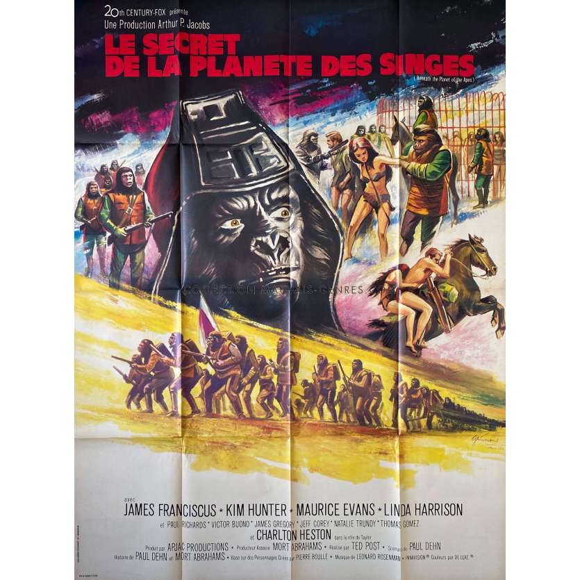 LE SECRET DE LA PLANETE DES SINGES Affiche de film- 120x160 cm. - 1970 - James Franciscus, Ted Post