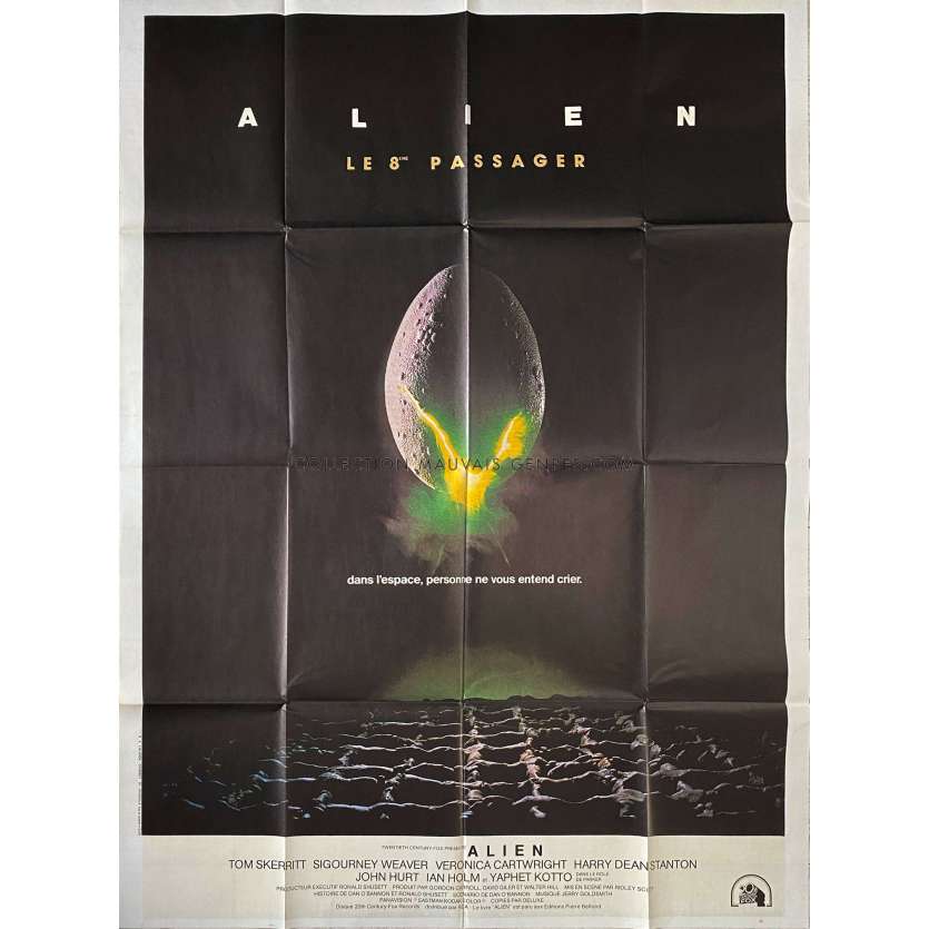 ALIEN French Movie Poster- 47x63 in. - 1979 - Ridley Scott, Sigourney Weaver