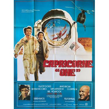 CAPRICORN ONE French Movie Poster- 47x63 in. - 1977 - Peter Hyams, Elliott Gould