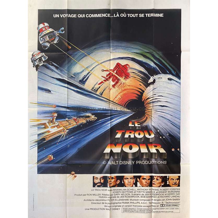 THE BLACK HOLE French Movie Poster- 47x63 in. - 1979 - Walt Disney, Anthony Perkins